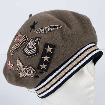Dámsky baret Lanas olivová