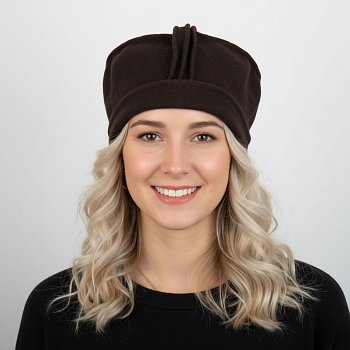 Dámska zimná čiapka Friboset tmavo hnedá