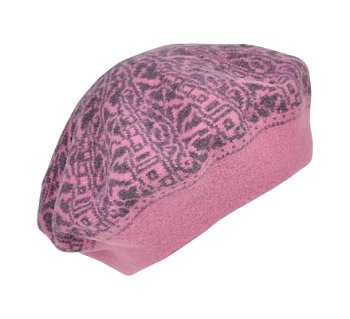 Vlnený baret Fokra ružová