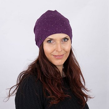 Dámska čiapka Azava_jacquard orgovánová