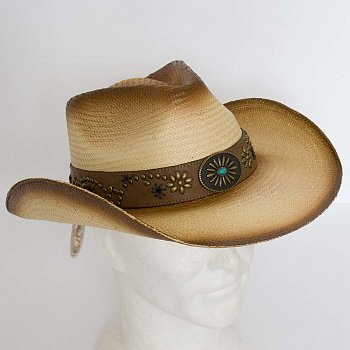 Westernový slamený klobúk 15020HA