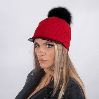 Dámska čiapka Raba červená