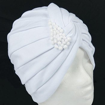 Čiapka turban Malana-AT biela