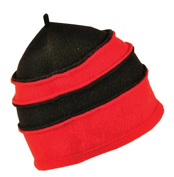 Dámska vlnená čiapka Obarinet čierna/červená