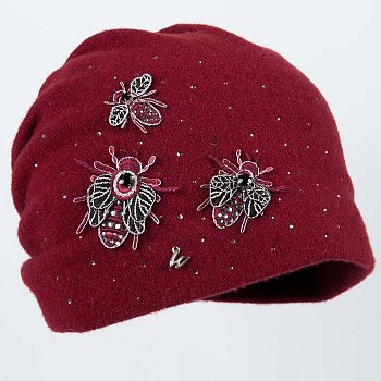 Dámska čiapka Beta wool vínová