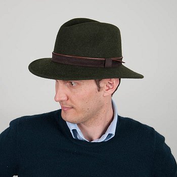 Pánsky klobúk z vlny 15955 zelená 59