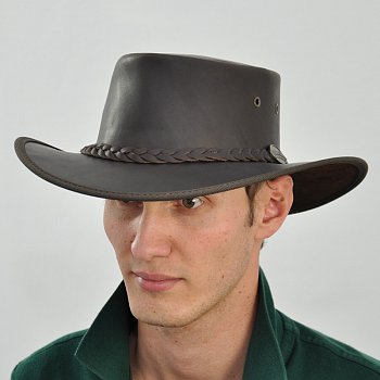 Kožený klobúk 1026BR