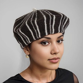 Vlnený baret Faligena hnedá