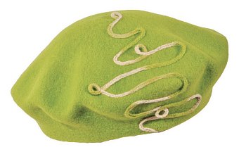 Vlnený baret Farbia zelená