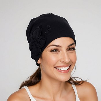 Dámska čiapka Kajlana cotton čierna
