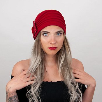 Dámska čiapka Oksana červená