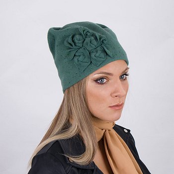 Dámska vlnená čiapka Marianna zelená